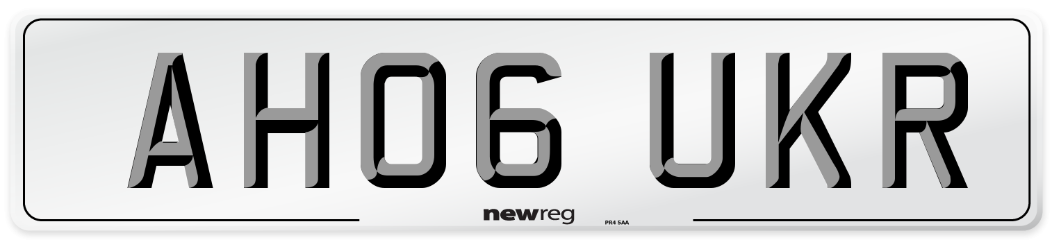 AH06 UKR Number Plate from New Reg